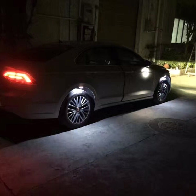 4 PCS Car Truck LED Wheel Lights Tire Light Eyebrow Shape Decorative Lights Kit Atmosphere Lamp 3 Mode DC 12-24V