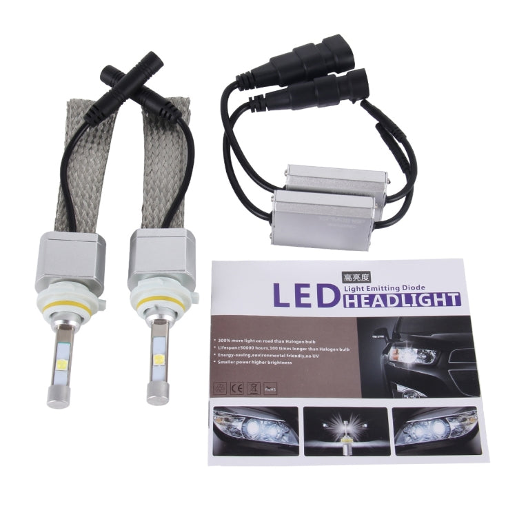 2 PCS 9005 45W 5500lm 6000K Car LED Headlight with 2 CREE Lamps And Scattered Hotline, DC 8-32V(White Light)