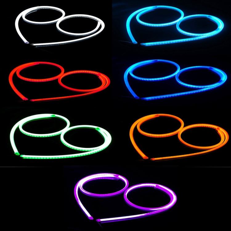 2 PCS Colorful Multi-models Fade Flash Strobe Lighting Form Car Daytime Running Lights Soft Article Lamp with Remote Control, DC 12V, Cable Length:2m