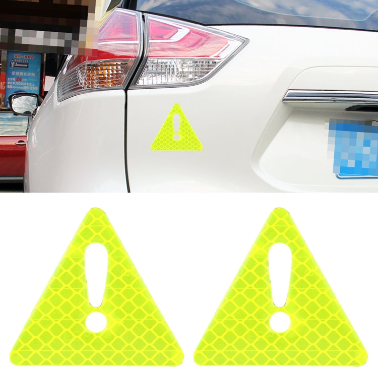 2 PCS Car-Styling Triangle Carbon Fiber Warning Sticker Decorative Sticker
