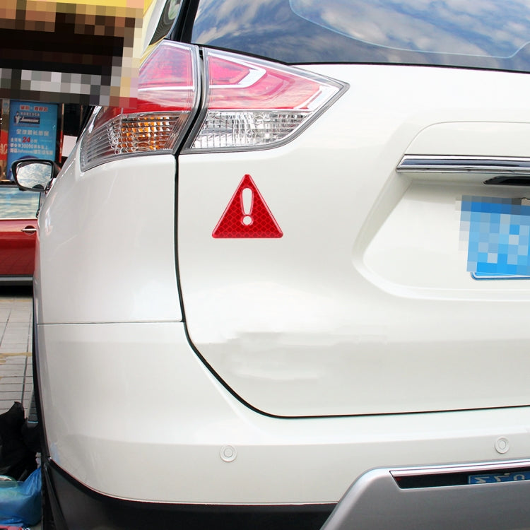 2 PCS Car-Styling Triangle Carbon Fiber Warning Sticker Decorative Sticker