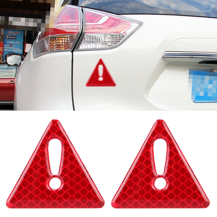 2 PCS Car-Styling Triangle Carbon Fiber Warning Sticker Decorative Sticker