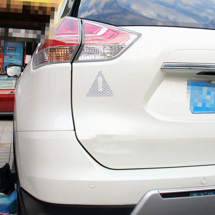 2 PCS Car-Styling Triangle Carbon Fiber Warning Sticker Decorative Sticker