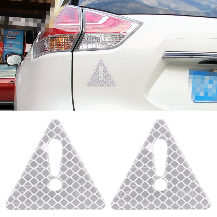 2 PCS Car-Styling Triangle Carbon Fiber Warning Sticker Decorative Sticker