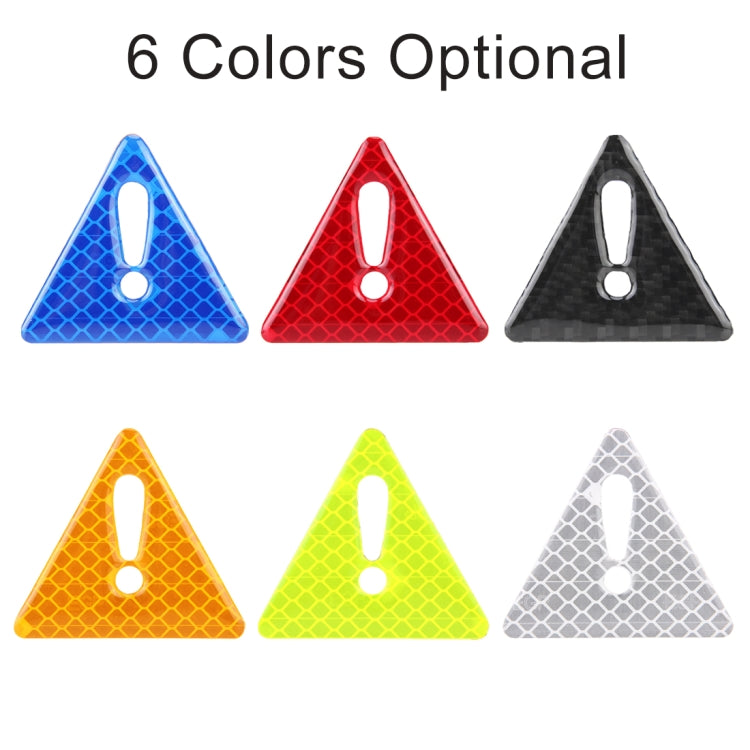 2 PCS Car-Styling Triangle Carbon Fiber Warning Sticker Decorative Sticker