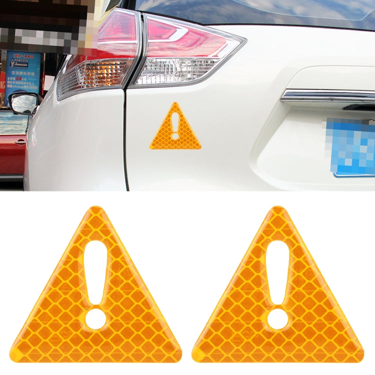2 PCS Car-Styling Triangle Carbon Fiber Warning Sticker Decorative Sticker