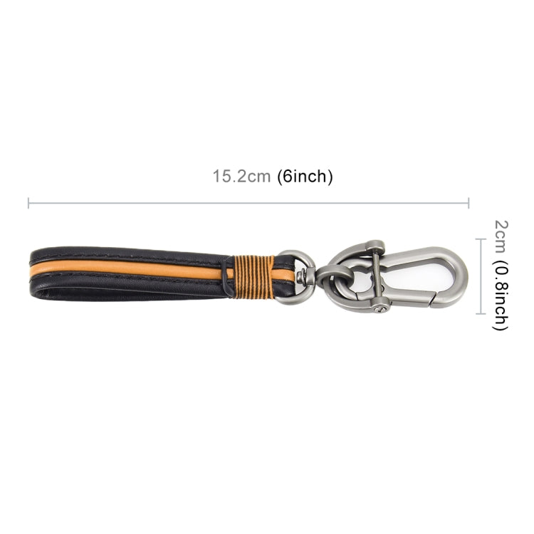 Leather Strap + Metal Buckle Keychain Simple Style Key Ring