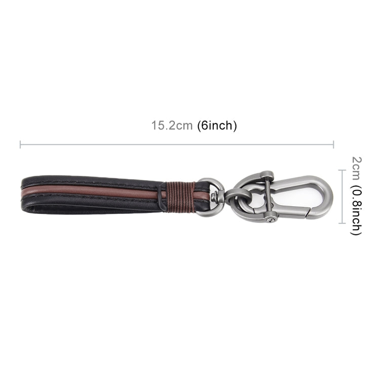 Leather Strap + Metal Buckle Keychain Simple Style Key Ring