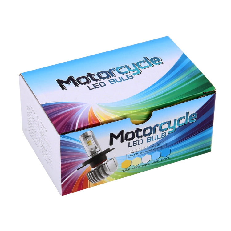 H4 Motorcycle Headlights DC 9-32V 3600LM 25W with 9 CSP Y19 Lamp Beads and Five Color Temperatures