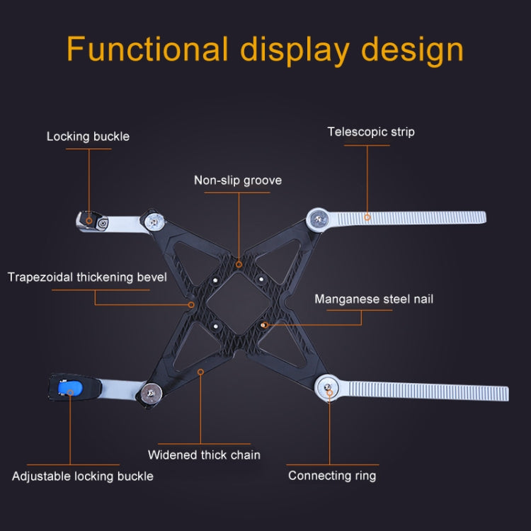 6 PCS Car Tire Emergency Cross Anti-skid Chains Tyre Anti-slip Chains (Large Size)