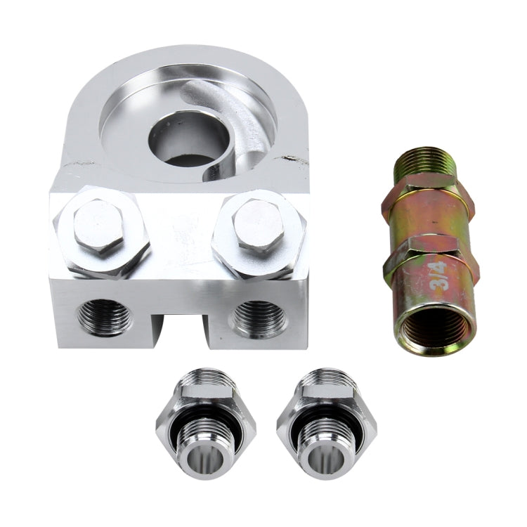 Car Universal Aluminum AN8 Angles Cake Oil Filter Sandwich Adapter For Oil Cooler Plate Kit Oil Filter Cooler Sandwich Plate Adapter Cooler Adapter