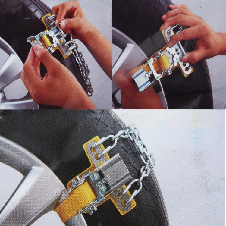 10 PCS Winter Car Snow Tire Anti-skid Chains Tyre Anti-slip Chains Metal Chains Gloves Snow Shovel Set for Family Car