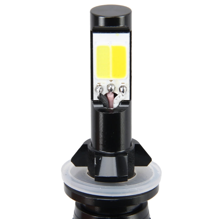 2 PCS 880/881/H27 DC 12V 6W 6000K+3500K Car LED Fog Lights with Double-sided COB Lamps (White Light+Yellow Light)