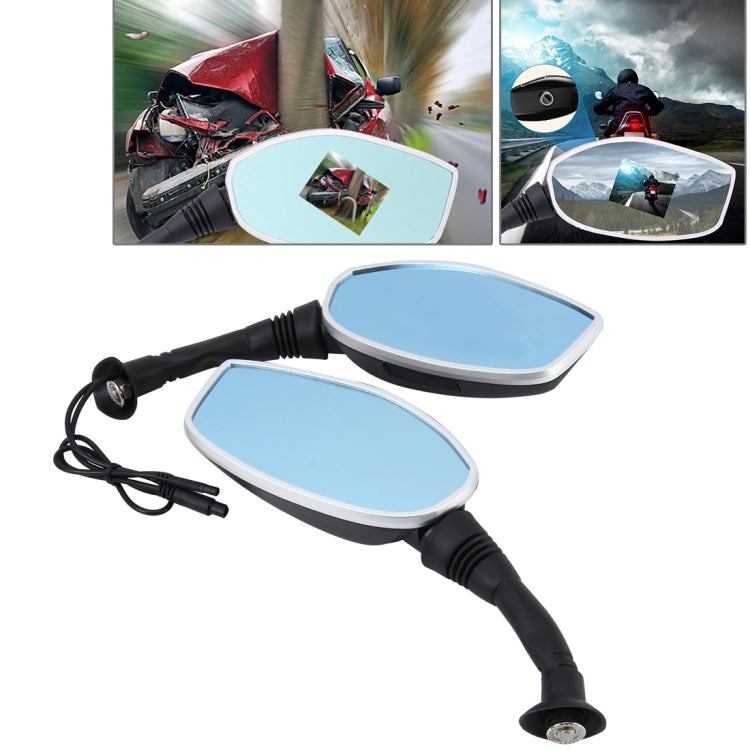 A Pair 2.4inch DC 12V-100V DVR Loop Recording 1080P High Resolution Motorcycle Driving Recorder Motorcycle Rear Mirror Cam without TF Card