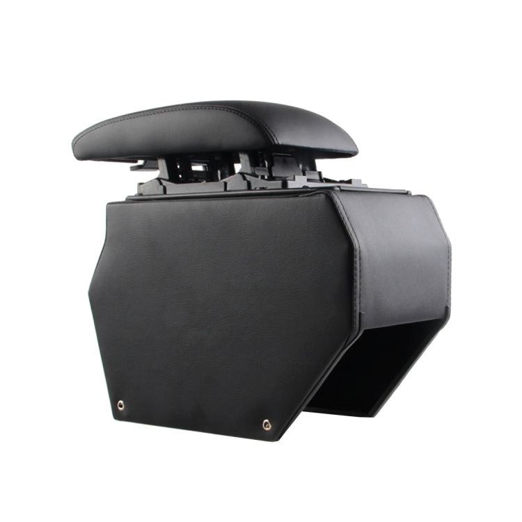 Car ABS Leather Wrapped Armrest Box with Fast Charge USB Holes and Cables for 2008 Peugeot