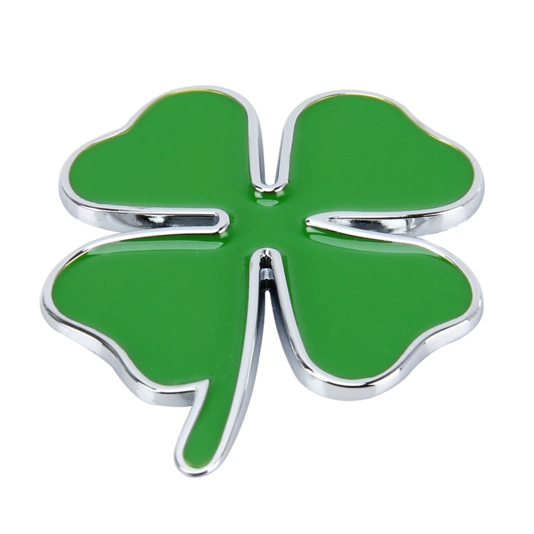 Four Leaf Clover Herb Luck Symbol Badge Emblem Labeling Sticker Styling Car Dashboard Decoration, Size: 7.5*6cm