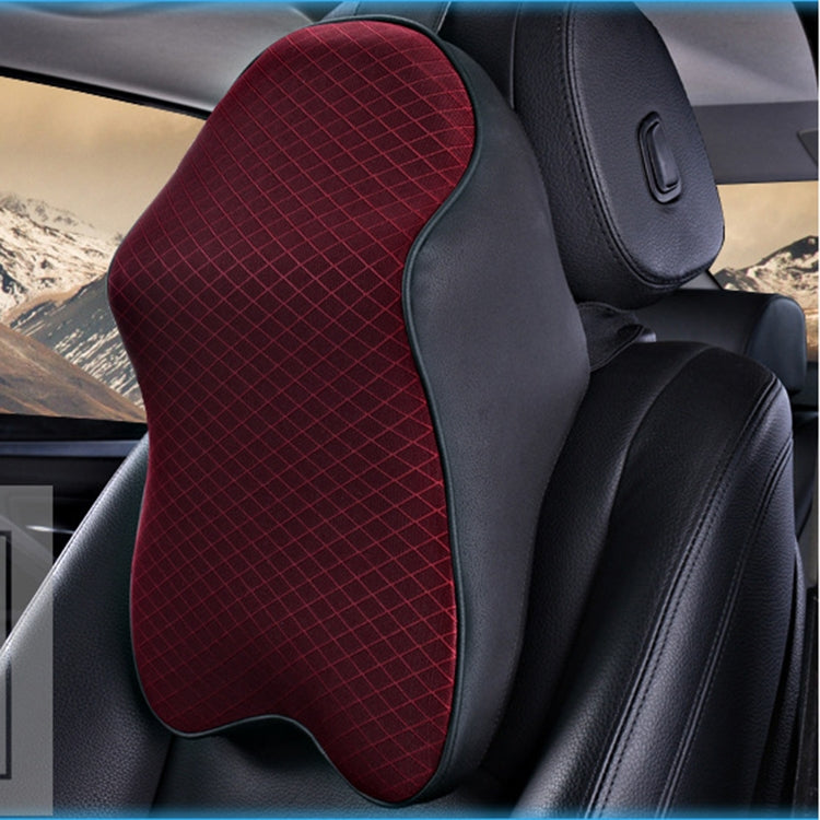 Dual-purpose Rebound Memory Foam Car Headrest Pillow Breathable Waist Back Cushion