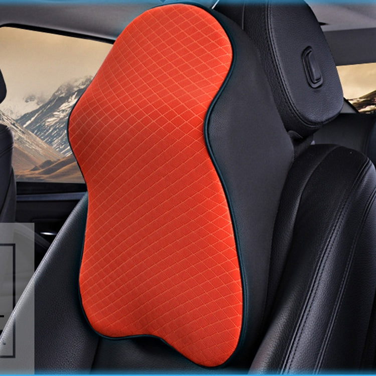 Dual-purpose Rebound Memory Foam Car Headrest Pillow Breathable Waist Back Cushion