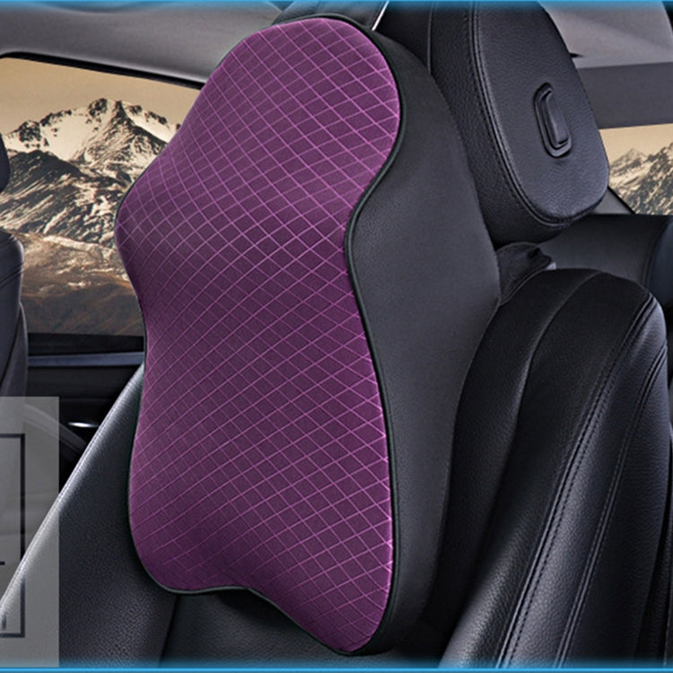 Dual-purpose Rebound Memory Foam Car Headrest Pillow Breathable Waist Back Cushion
