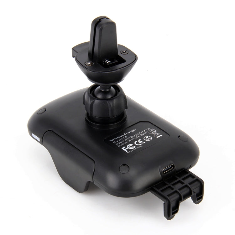 Universal Car Wireless Charger Air Vent Mount Phone Holder Stand, For iPhone, Galaxy, Sony, Lenovo, HTC, Huawei and other Smartphones (Width: 6-8.5cm)