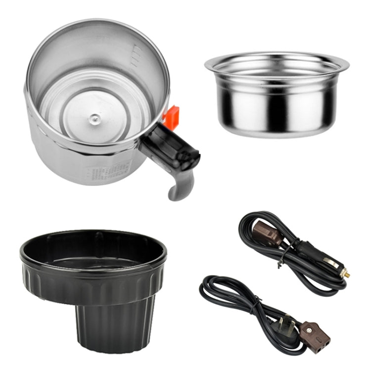 Universal DC 24V Stainless Steel Car Electric Kettle Heated Mug Heating Cup with Charger Cigarette Lighter for Car and Family, Capacity: 1000ML