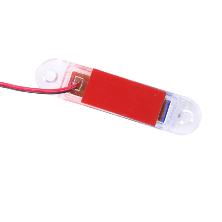 2PCS HY-116 2W 3 LED Vehicle Flashing Warning Strobe Light,DC 12V , Red Light + Blue Light + White Light, Wire Length: 25cm