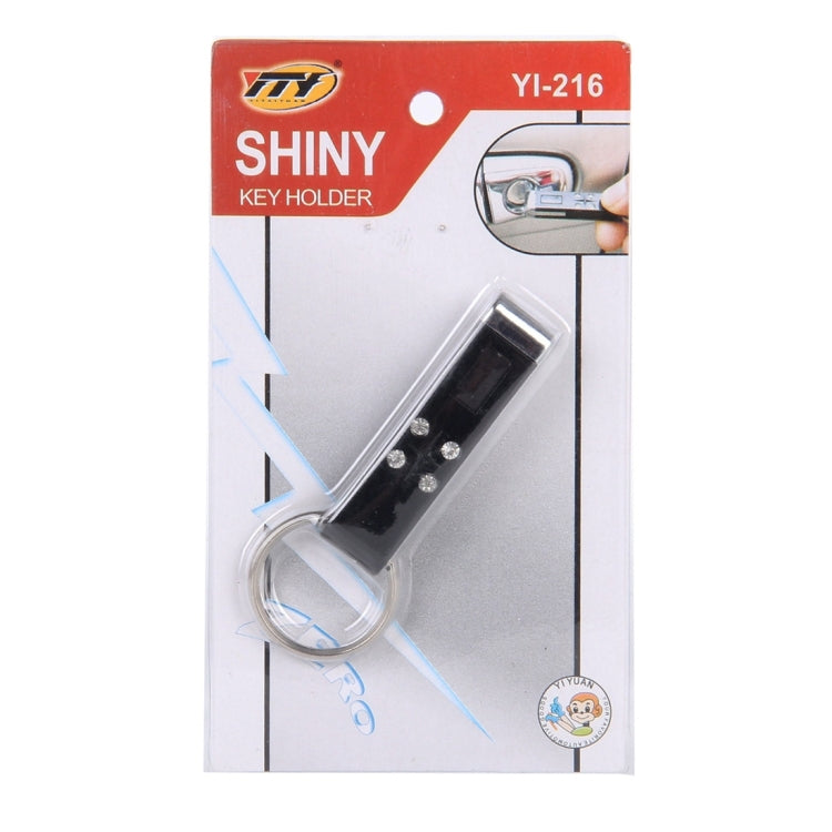 YI-216 Car Anti-Static Key Ring Holder with Four Diamond