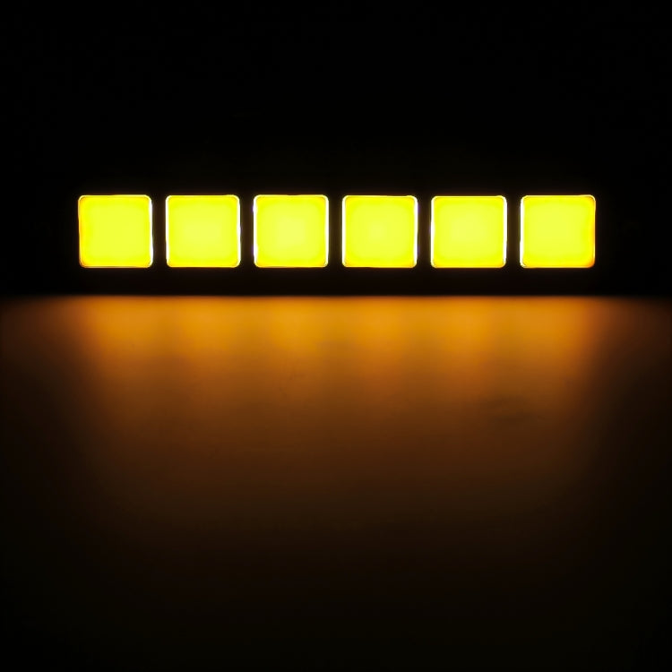 2 PCS DC 12V 7.4W Square Shape LED Daytime Running Lights Lamp COB LEDs