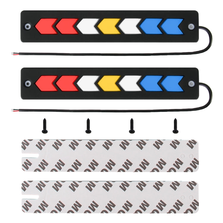2 PCS DC 12V 7.4W Arrow Shape LED Daytime Running Lights Lamp COB LEDs