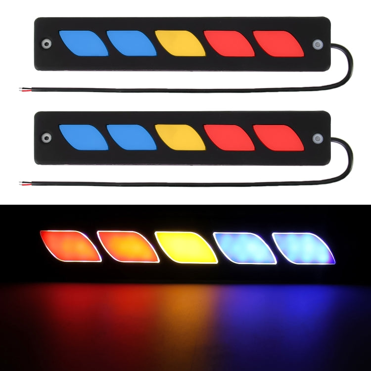 2 PCS DC 12V 7.4W Diamond Shape LED Daytime Running Lights Lamp COB LEDs