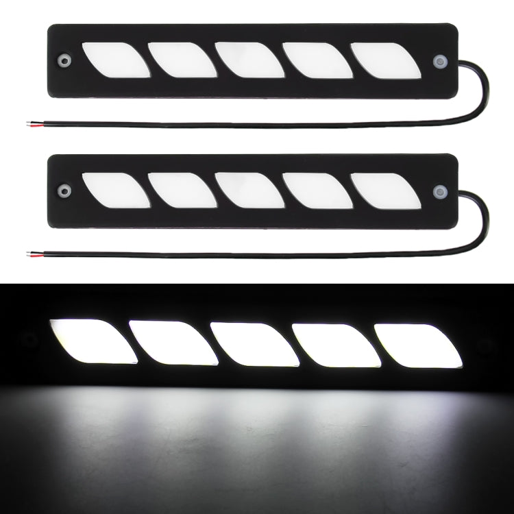 2 PCS DC 12V 7.4W Diamond Shape LED Daytime Running Lights Lamp COB LEDs