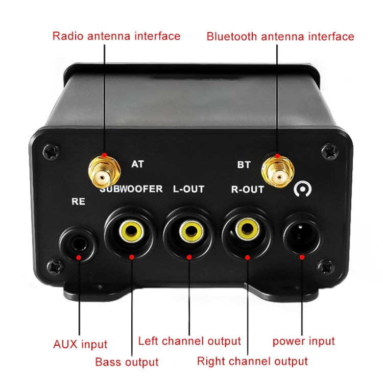 BJ600 600W Multi-functional Motorcycle Bluetooth Modified Audio Amplifier, Support FM & Wired Control