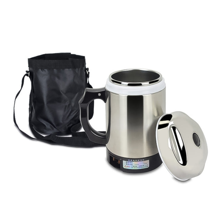 DC 12V Stainless Steel Car Electric Kettle Heated Mug Heating Cup with Charger Cigarette Lighter for Car, Capacity: 880ML