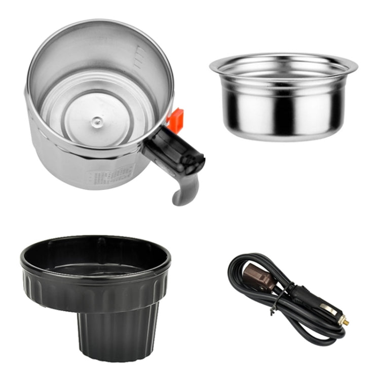 DC 12V Stainless Steel Car Electric Kettle Heated Mug Heating Cup with Charger Cigarette Lighter for Car, Capacity: 1000ML