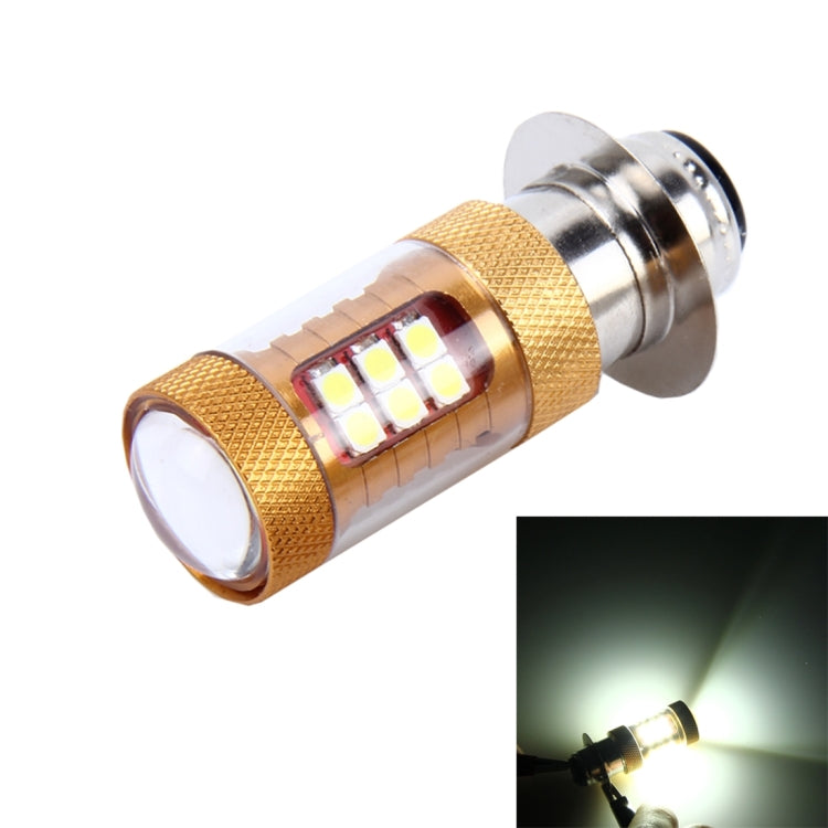 H6M/P15D 15W 1300 LM 6500K Motorcycle Headlight with 28 SMD-3030-LED Lamps, DC 12V(White Light)