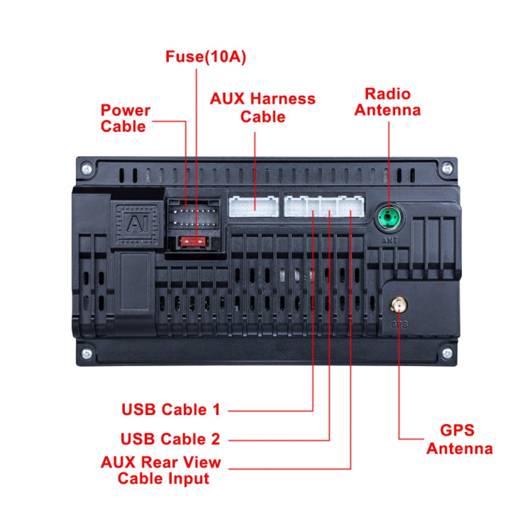 9999 HD 7 inch Car Radio Receiver MP5 Player, Android 8.1, Support Phone Link & FM & Bluetooth & WIFI & GPS