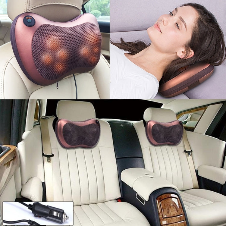 FP-8028 Multifunctional Portable Onboard 8 Heated Rollers Car Home Massage Pillow, Size: 30 x 18.5 x 8 cm