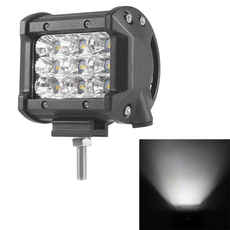 DC 10-30V 36W 3600LM 6000K Waterproof IP68 Vehicle Car Boat Marine External Work Lights Emergency Lights 60 Degrees Adjustable Flood Light LED Car Bulbs with 9 Intense CREE Lights (White Light)