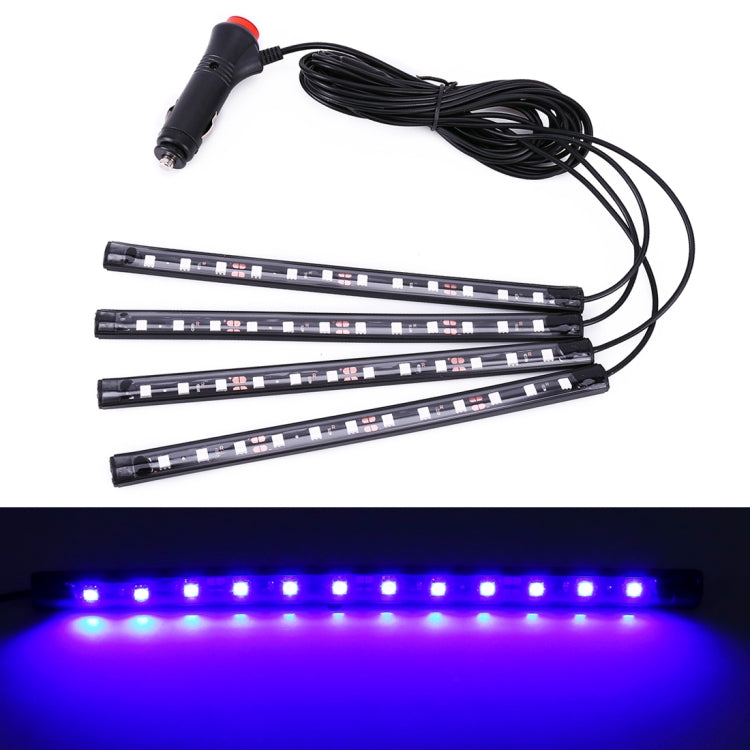 4 in 1 Universal Car LED Atmosphere Lights Colorful Lighting Decorative Lamp, with 48LEDs SMD-5050 Lamps, DC 12V 3.7W