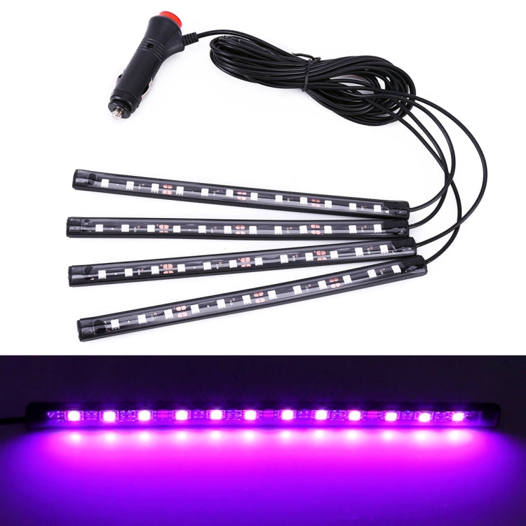 4 in 1 Universal Car LED Atmosphere Lights Colorful Lighting Decorative Lamp, with 48LEDs SMD-5050 Lamps, DC 12V 3.7W