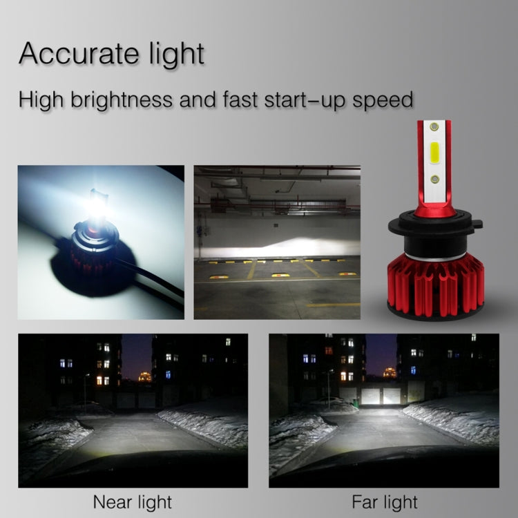 Q6 2 PCS H7 25W 3000LM 6000K IP68 LED Headlight Bulbs High Beam Conversion Kit DC 9-36V (White Light)