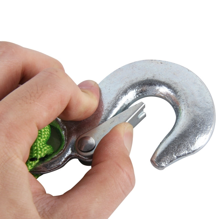 ZONGYUAN 3m×4cm 3 Ton Car Elastic Force Towing Rope Straps with Two Hooks High Strength Cable Cord Heavy Duty Recovery Securing Accessories for Cars Trucks(Green)