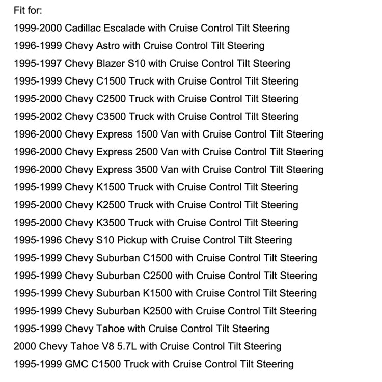 Car Cruise Control Windshield Wiper Arm Turn Signal Lever Switch 26100985 for Chevy GMC Truck