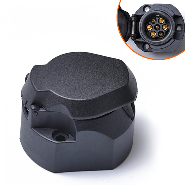12V 7Pin Car Plug Socket Wiring Connector Adapter Car Plug Socket for Trailer / Truck / Bus, EU Plug