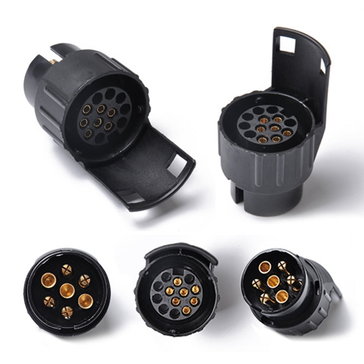 12V 7Pin to13Pin Car Plug Socket Wiring Connector Adapter Car Plug Socket for Trailer / Truck / Bus, EU Plug