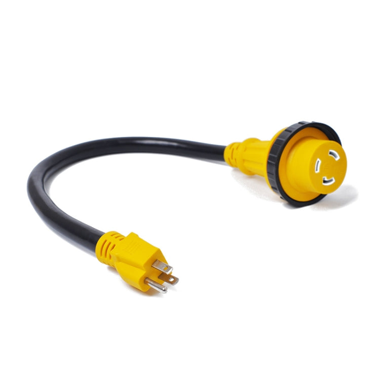 125V 15A Male to 30A Female Adapter Marine RV Yacht Electrical Converter Cable Vehicle Boat Connector Cables, Cable Length: 60cm