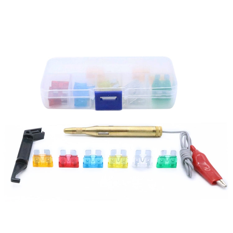 30 PCS Mix Assorted Car Motorcycle Truck Blade Fuse Set Kit 5A 10A 15A 20A 25A 30Amp & Test Pencil