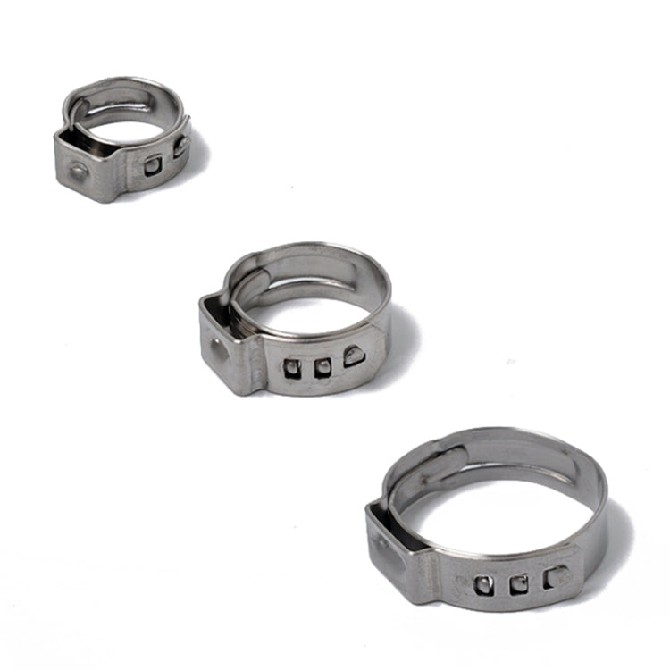 70 PCS Adjustable Single Ear Plus Stainless Steel Hydraulic Hose Clamps O-Clips Pipe Fuel Air, Inside Diameter Range: 5.3-14mm
