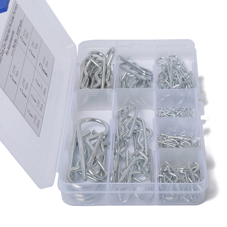 125 PCS Heavy Duty Zinc Plated Cotter R Tractor Clip Pin for Car / Boat / Garages