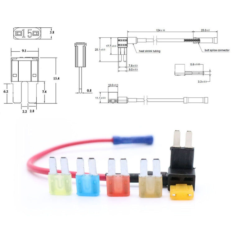 27 PCS Vehicle Blade Style ATR Micro2 In-line Fuse Set 5A 7.5A 10A 15A 20A